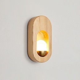 Aplică de perete cu decor japonez Lampă de perete din lemn, culoar de intrare