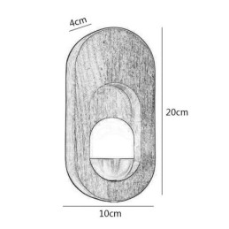 Aplică de perete cu decor japonez Lampă de perete din lemn, culoar de intrare