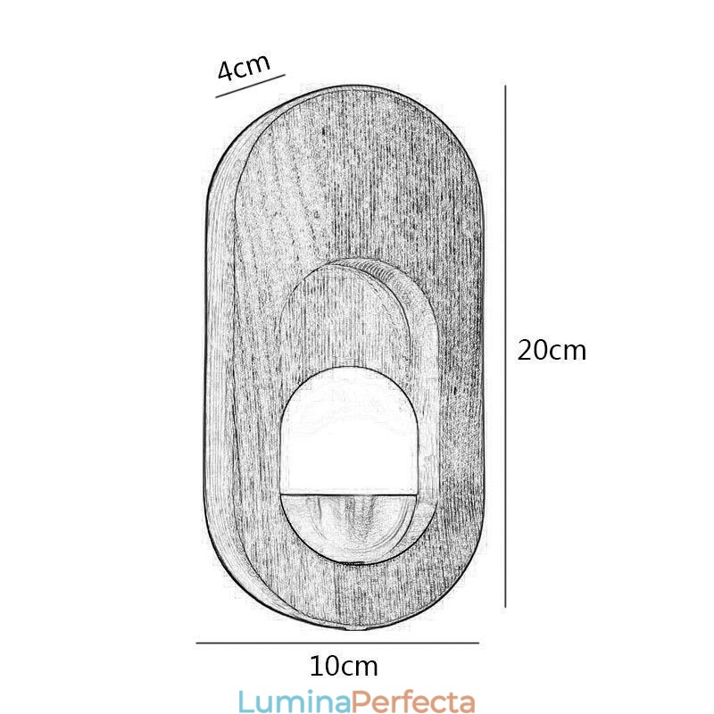 Aplică de perete cu decor japonez Lampă de perete din lemn, culoar de intrare