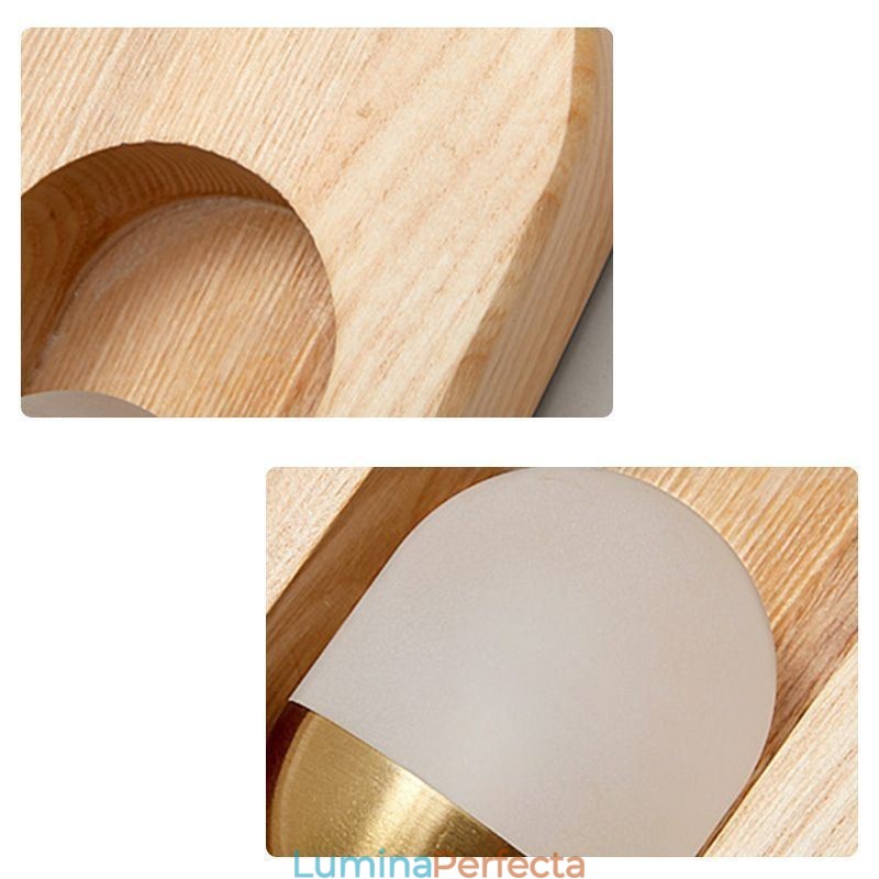 Aplică de perete cu decor japonez Lampă de perete din lemn, culoar de intrare