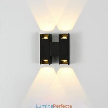 Lampă de perete impermeabilă, modernă din aluminiu, montată la suprafață, pentru veranda de grădină Lampă de perete impermeabilă, modernă din aluminiu, montată la suprafață, pentru veranda de grădină