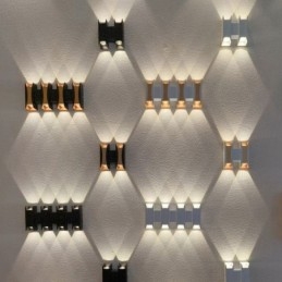 Lampă de perete impermeabilă, modernă din aluminiu, montată la suprafață, pentru veranda de grădină