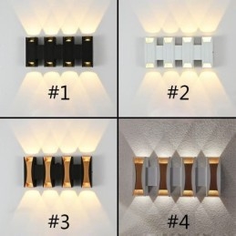 Lampă de perete impermeabilă, modernă din aluminiu, montată la suprafață, pentru veranda de grădină