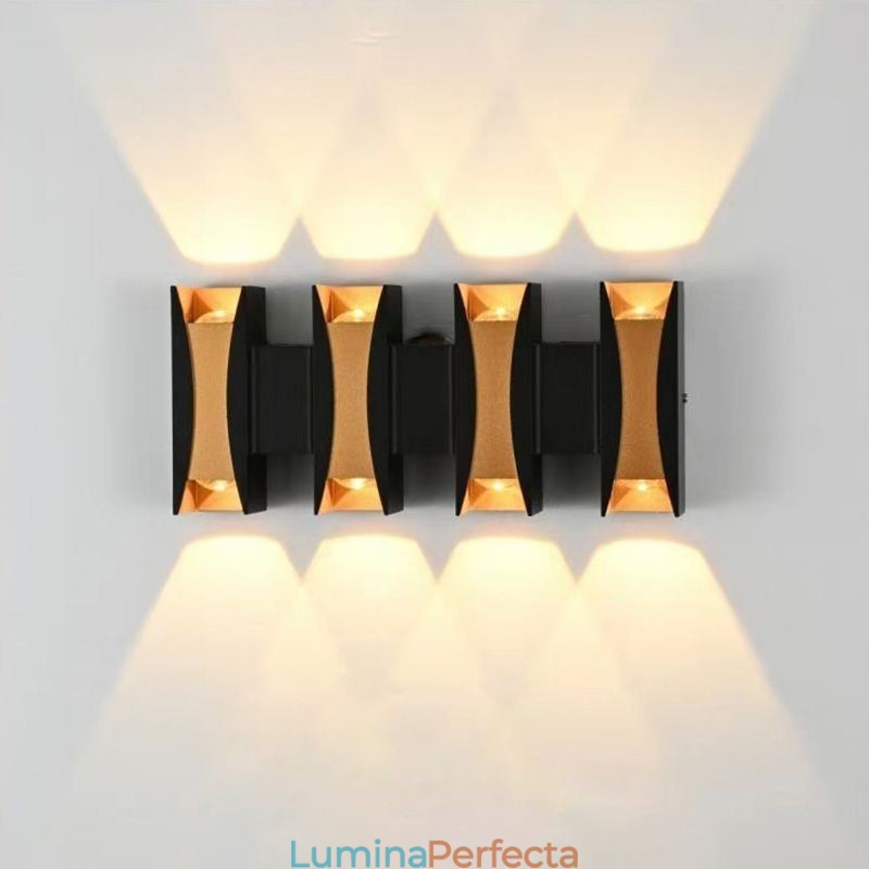 Lampă de perete impermeabilă, modernă din aluminiu, montată la suprafață, pentru veranda de grădină