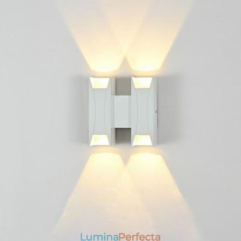 Lampă de perete impermeabilă, modernă din aluminiu, montată la suprafață, pentru veranda de grădină