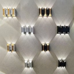 Lampă de perete impermeabilă, modernă din aluminiu, montată la suprafață, pentru veranda de grădină