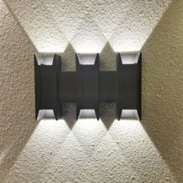 Lampă de perete impermeabilă, modernă din aluminiu, montată la suprafață, pentru veranda de grădină