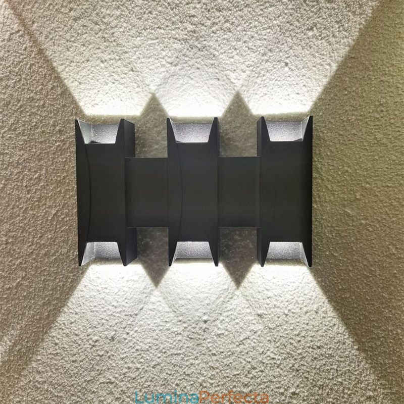 Lampă de perete impermeabilă, modernă din aluminiu, montată la suprafață, pentru veranda de grădină
