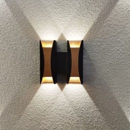 Lampă de perete impermeabilă, modernă din aluminiu, montată la suprafață, pentru veranda de grădină