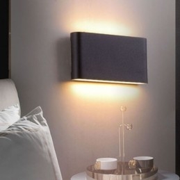 Aplică de perete impermeabilă, modernă, simplă, din aluminiu, pentru interior
