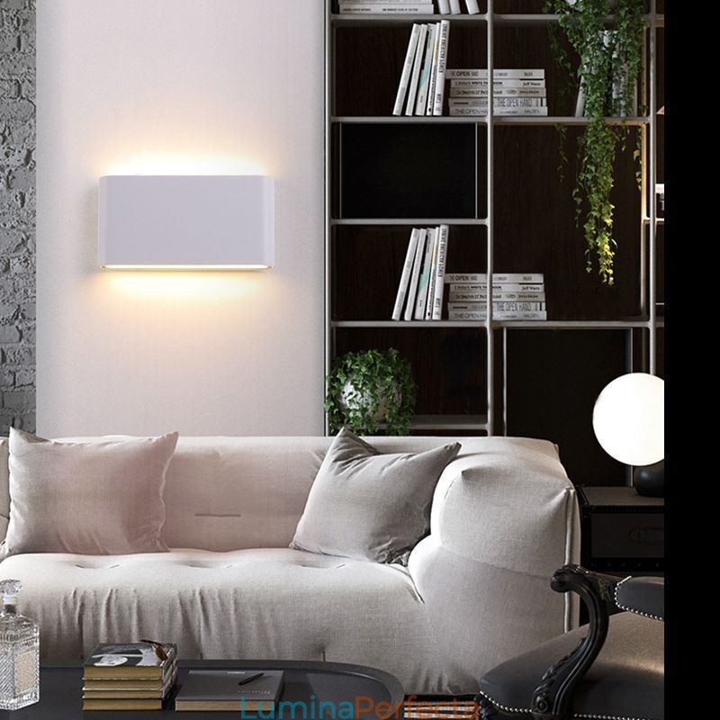 Aplică de perete impermeabilă, modernă, simplă, din aluminiu, pentru interior