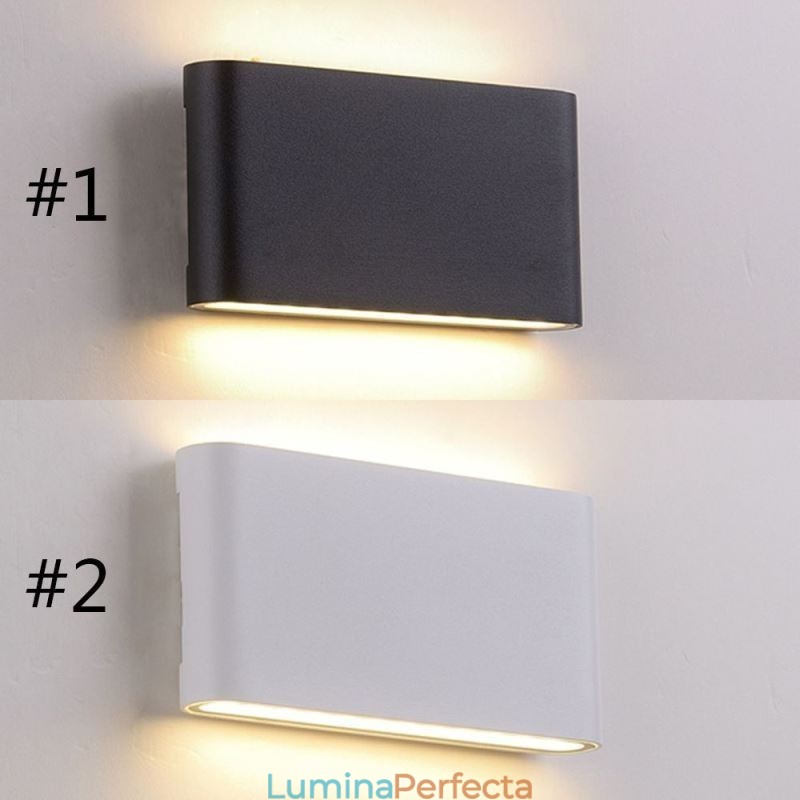 Aplică de perete impermeabilă, modernă, simplă, din aluminiu, pentru interior