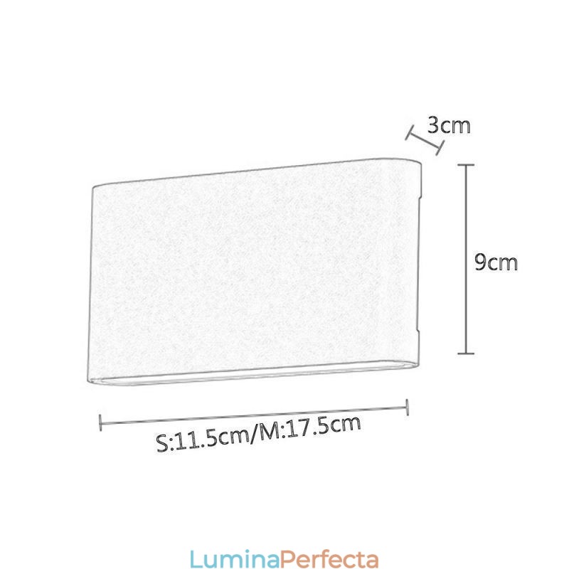 Aplică de perete impermeabilă, modernă, simplă, din aluminiu, pentru interior
