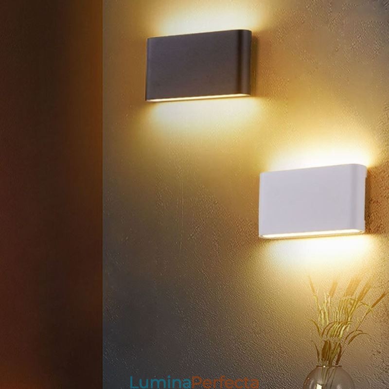 Aplică de perete impermeabilă, modernă, simplă, din aluminiu, pentru interior