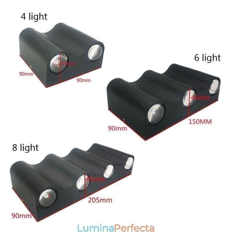 Lampă de perete din aluminiu pentru balcon montată la suprafață