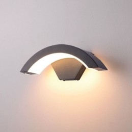 Lampă minimalistă din aluminiu de grădină, rezistentă la apă, în formă de semilună