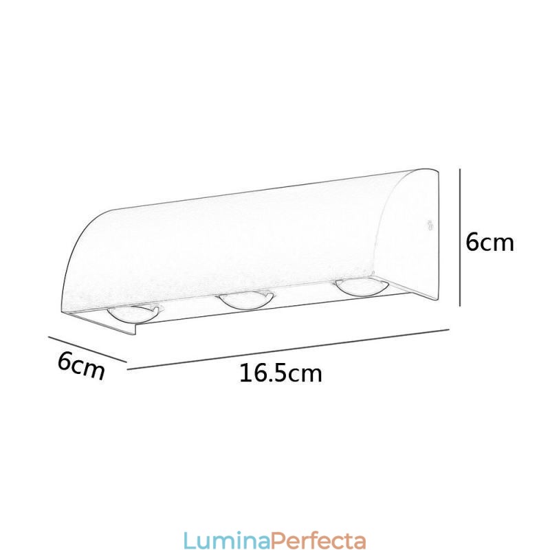 Aplică de perete din aluminiu impermeabil pentru scari
