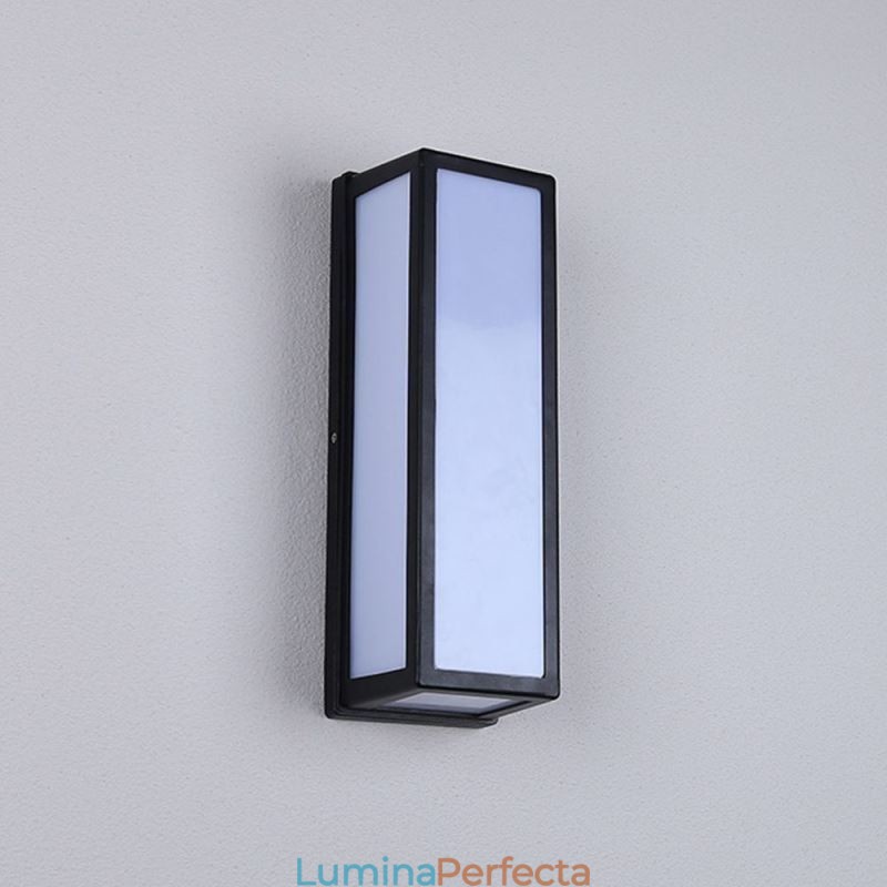 Aplică de perete dreptunghiulară, modernă, impermeabilă, pentru verandă