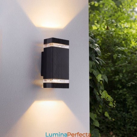 Aplică de perete din aluminiu simplă. Lampă de perete impermeabilă, verandă pentru curte