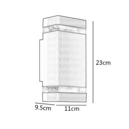 Aplică de perete din aluminiu simplă. Lampă de perete impermeabilă, verandă pentru curte