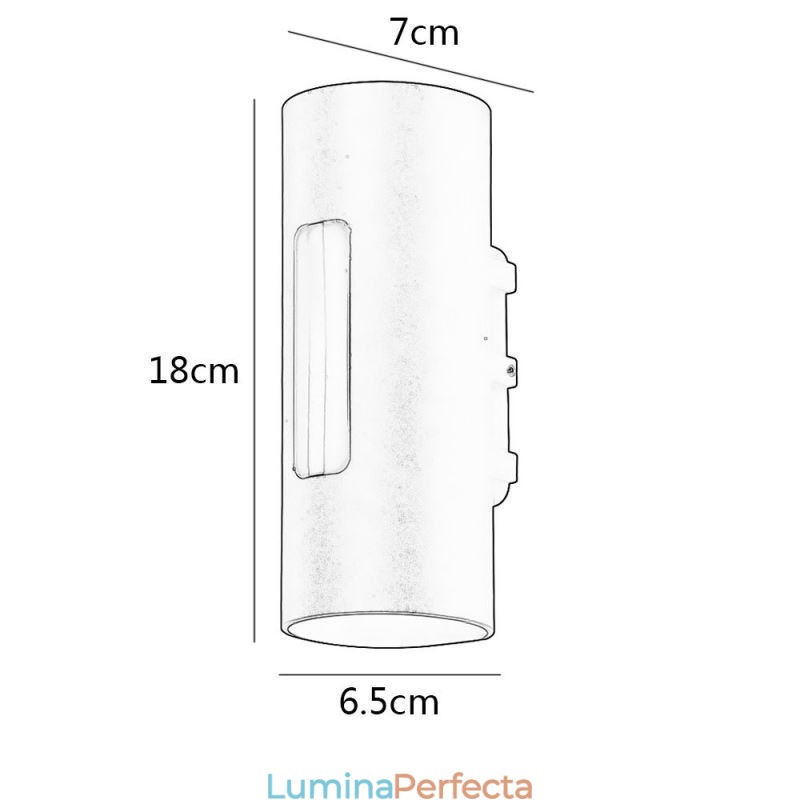 Aplică de perete impermeabilă din aluminiu pentru curte