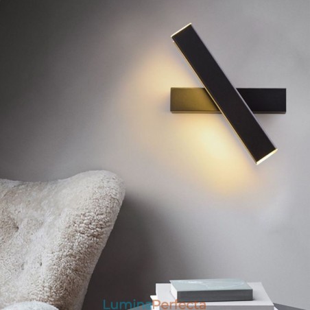 Lampă de Perete Lampă Rotativă Noptieră Aluminiu