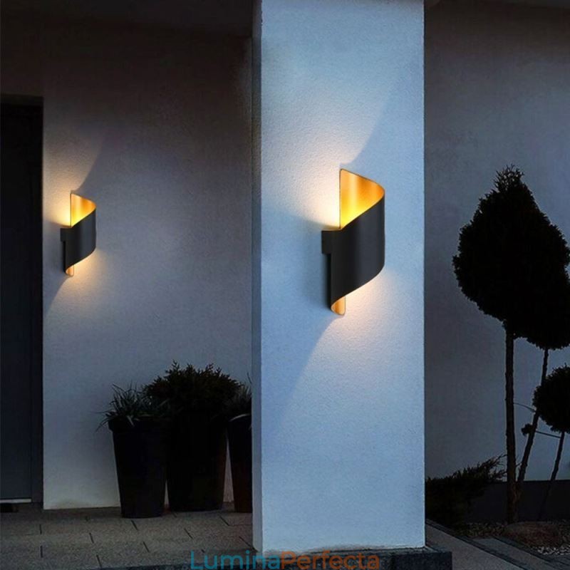Aplice din aluminiu Lampă de perete impermeabilă Verandă pentru curte