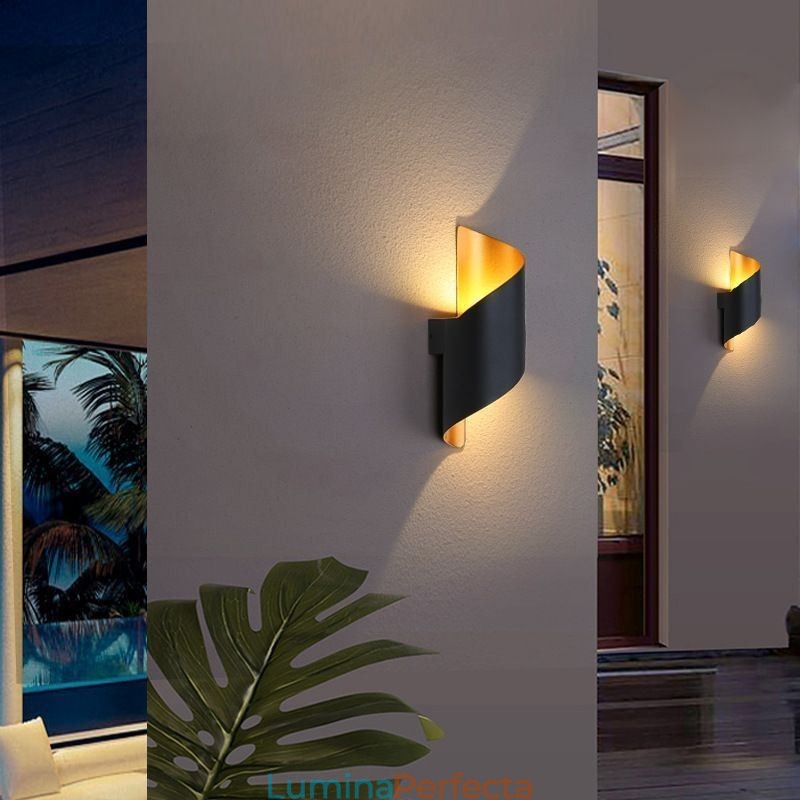 Aplice din aluminiu Lampă de perete impermeabilă Verandă pentru curte