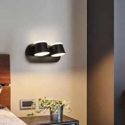 Aplică modernă de perete rotativă din aluminiu