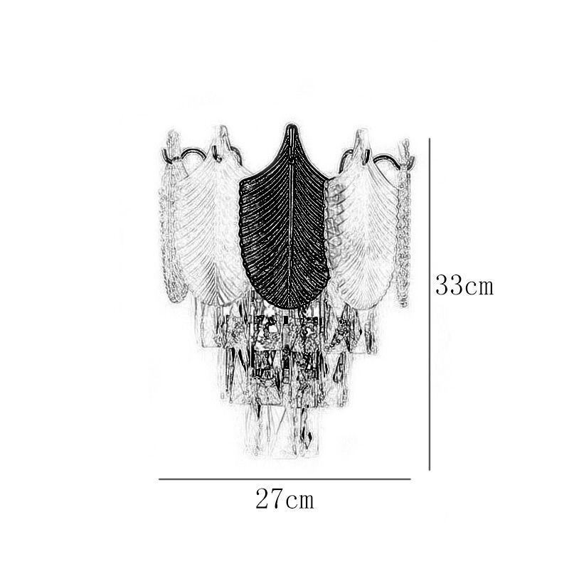 Lampă de perete din cristal Lumină de perete modernă 2X bază