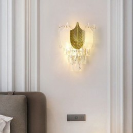 Lampă de perete din cristal Lumină de perete modernă 2X bază
