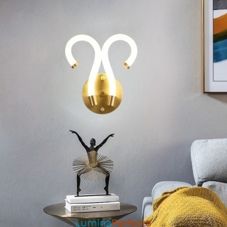 Aplică Modernă Creativitate Approvă Aplică Corn Oaie Cupru 2 Lumini Aplică Modernă Creativitate Approvă Aplică Corn Oaie Cupru 2 Lumini