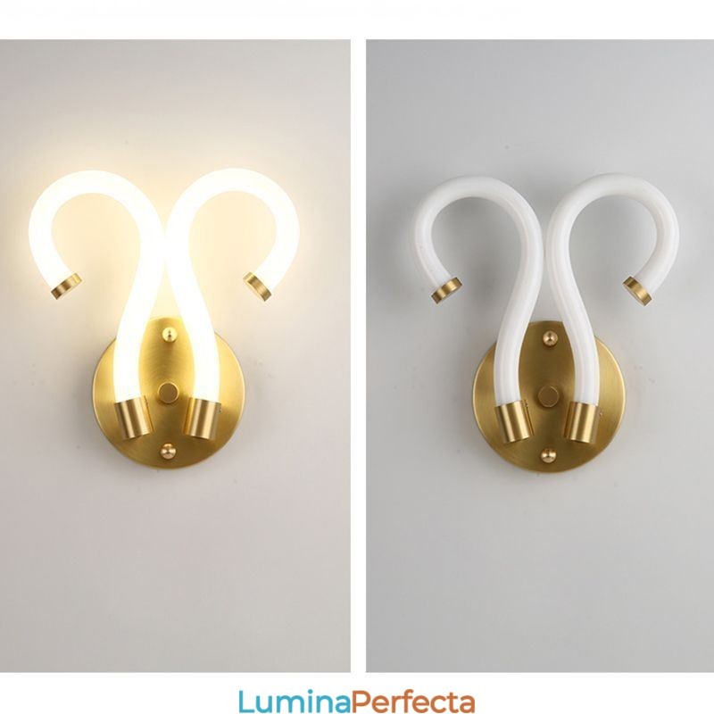 Aplică Modernă Creativitate Approvă Aplică Corn Oaie Cupru 2 Lumini