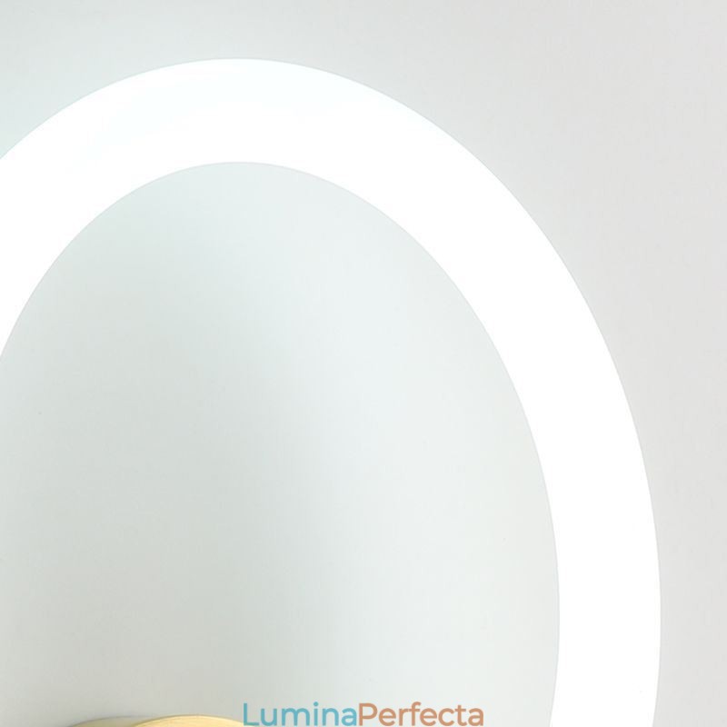 Corpuri de iluminat moderne de perete Aplice de perete cu inel rotund Dimming tricolor
