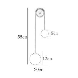 Lampă de perete din sticlă Globe Applique modernă din alamă