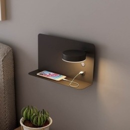 Lampă de perete Lampă rotativă cu port de încărcare USB