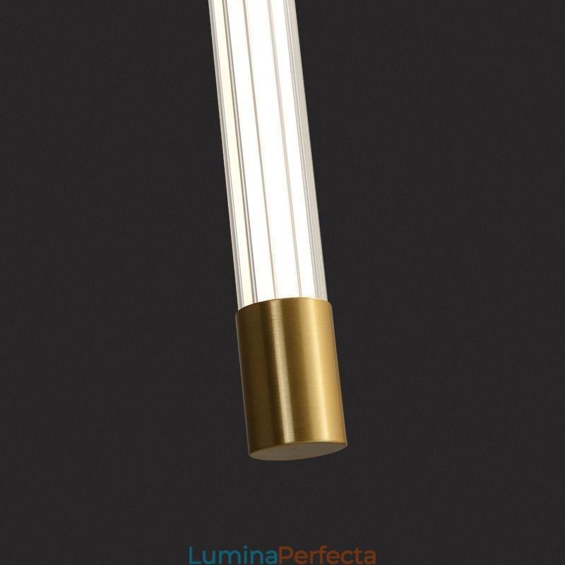 Lampă de perete modernă cu bandă acrilică din alamă