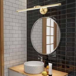 Lampă frontală cu oglindă nordică din alamă acrilic
