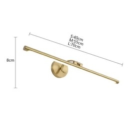 Lampă frontală cu oglindă nordică din alamă acrilic