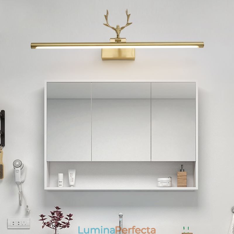 Lampă de perete din alamă nordică cu oglindă