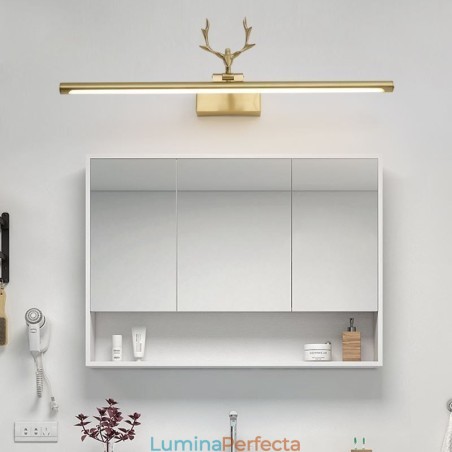 Lampă de perete din alamă nordică cu oglindă Lampă de perete din alamă nordică cu oglindă