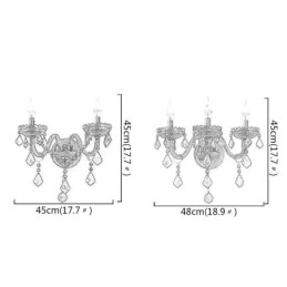 Aplice de perete European Crystal Sconce Lumina de culoare rosie