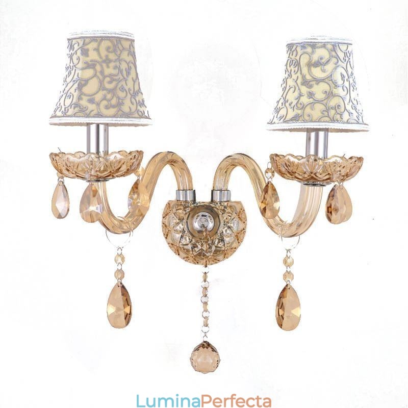 Lumină de perete elegantă din cristal în stil european