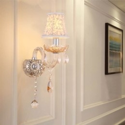 Lumină de perete elegantă din cristal în stil european