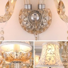Lumină de perete elegantă din cristal în stil european