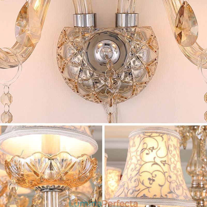 Lumină de perete elegantă din cristal în stil european