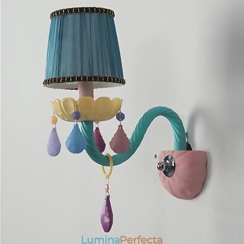 Lampă de perete colorată din cristal european Macaron