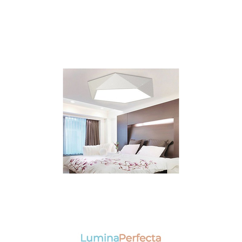 Lumină de noapte modernă montată alb + Plafoniere de culoare alb cald