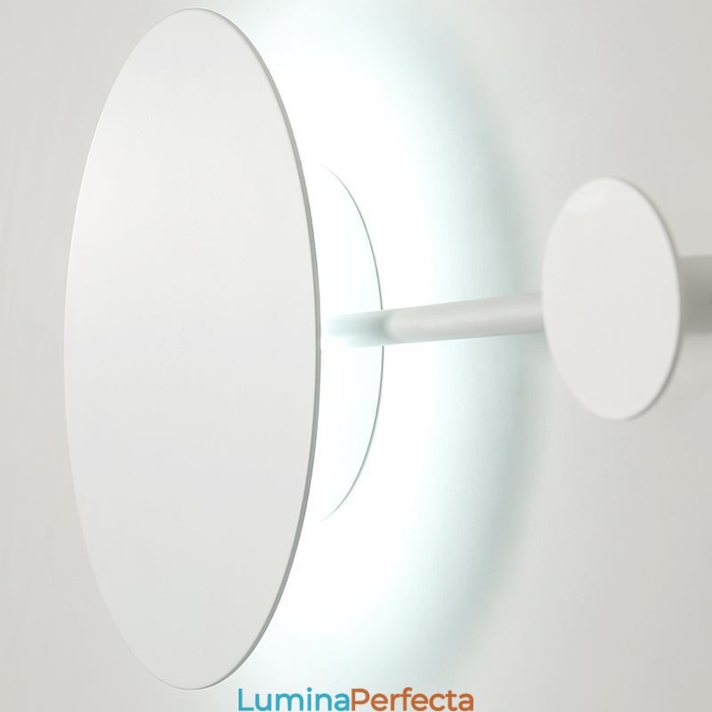 Aplică de perete modernă Aplică circulară de perete cu cârlig negru Iluminat de noptieră