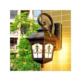 Aplice de perete de exterior retro europeană, aplice de perete cu flori cu săgeată